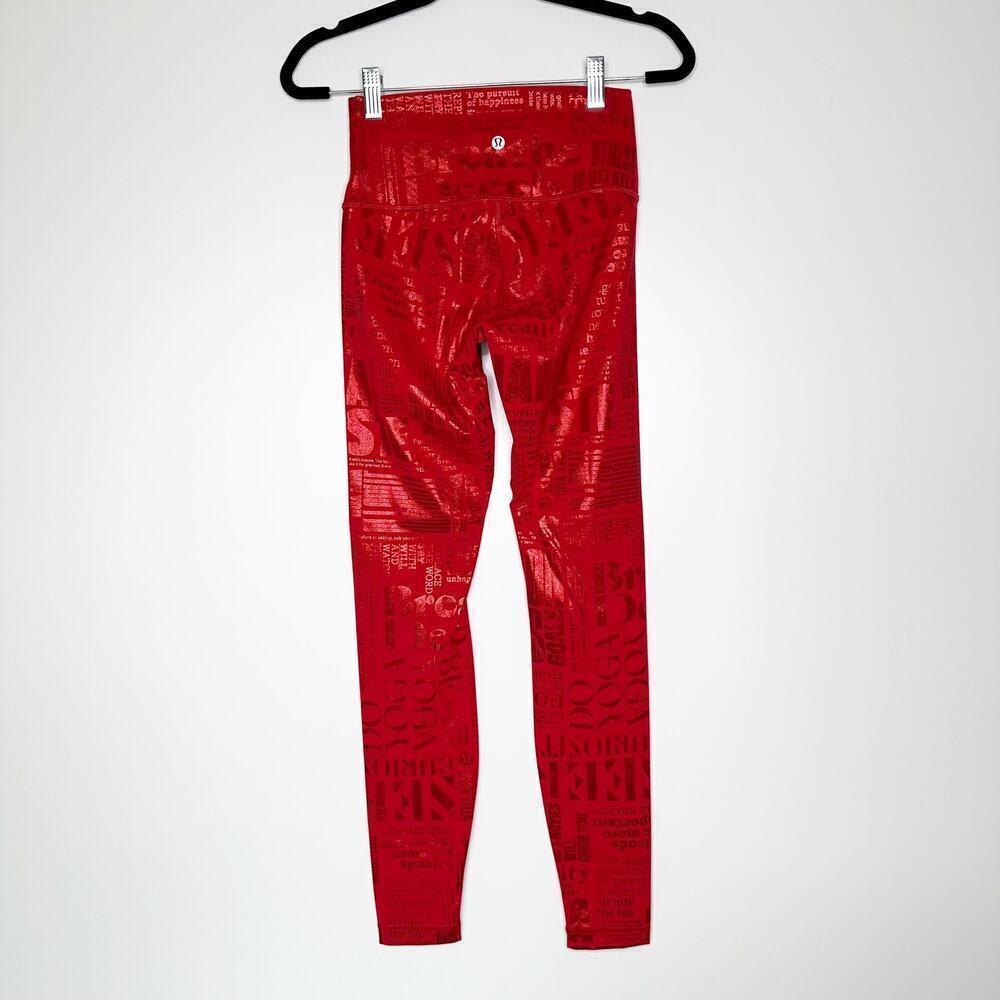 Lululemon Manifesto Wunder Under High Rise Tight Full On Luxtreme Red Size 4 - Picture 4 of 6